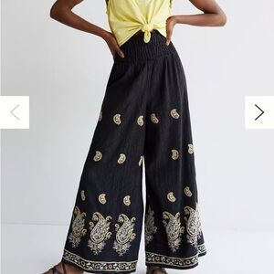 Anthropologie Black Textured Pants